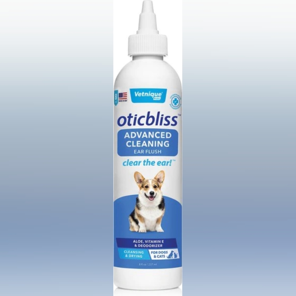Vetnique Labs Oticbliss Ear Flush Advanced Cleaning Dog/Cat Medicated Ear Rinse